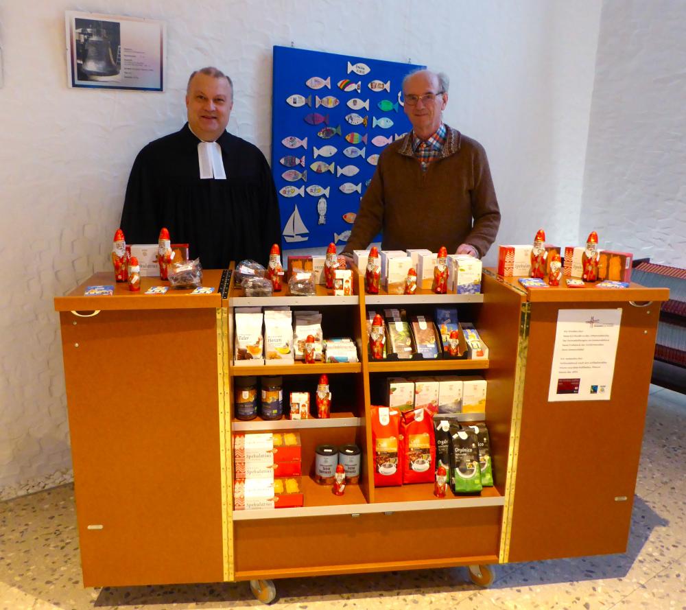 Fairtrade Stand in der Kirche