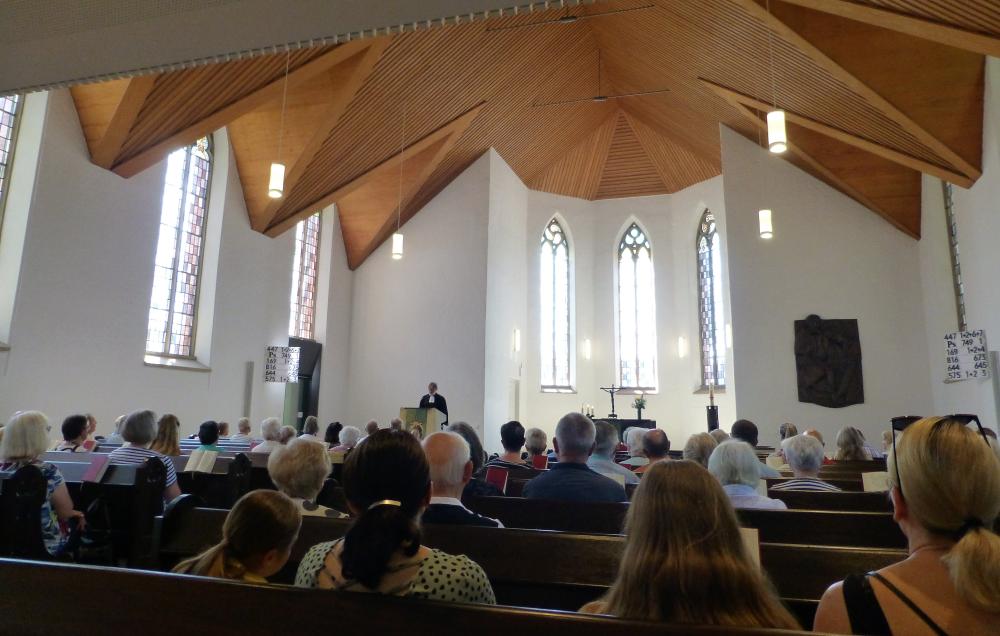 Der gute besuchte Gottesdienst in der Johanneskirche, den Pfarrer Schwager leitete.