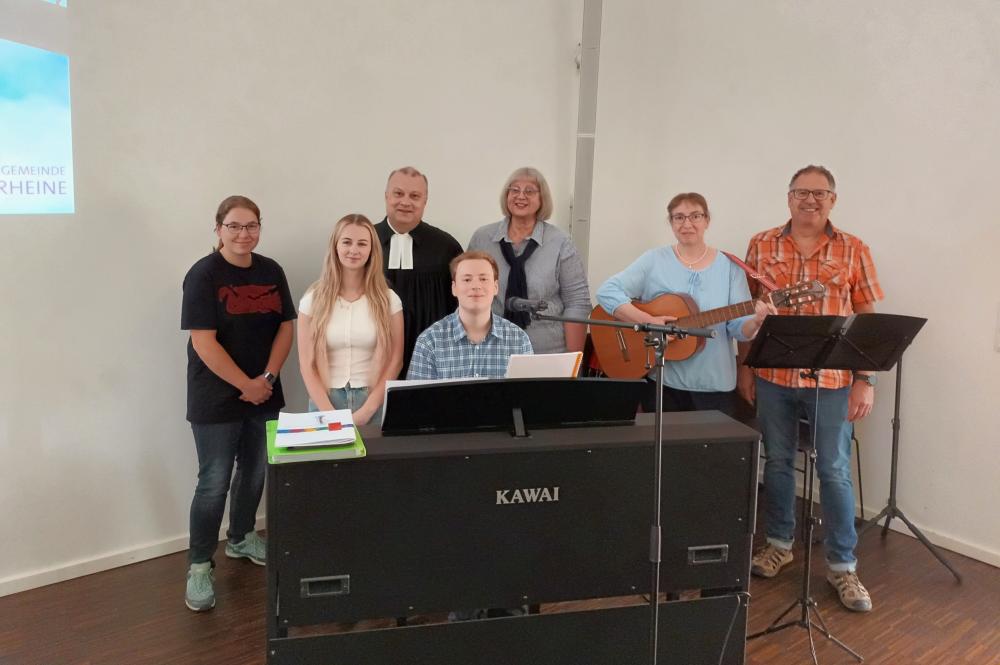 Das Team bei der Predigtreihe (2.8.2026).